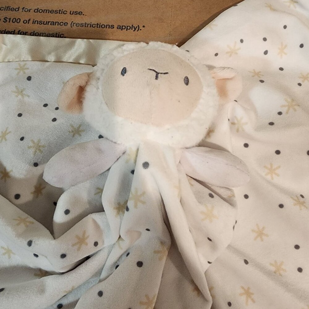 Lullaby Lane Lamb Sheep Lovey Baby Large Security Blanket Plush Toy